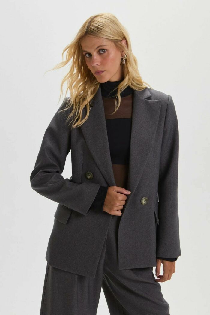 Imagem de Blazer Úrsula Cinza Rock Le Blog