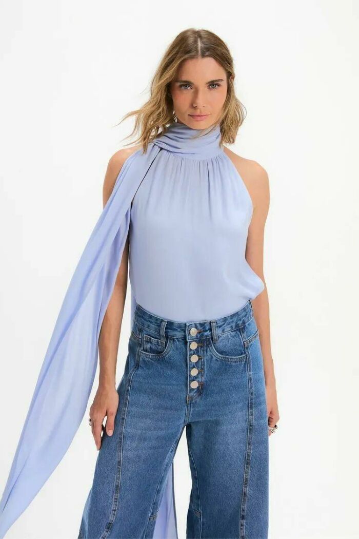 Imagem de Blusa Amanda Azul Ciel Le Blog