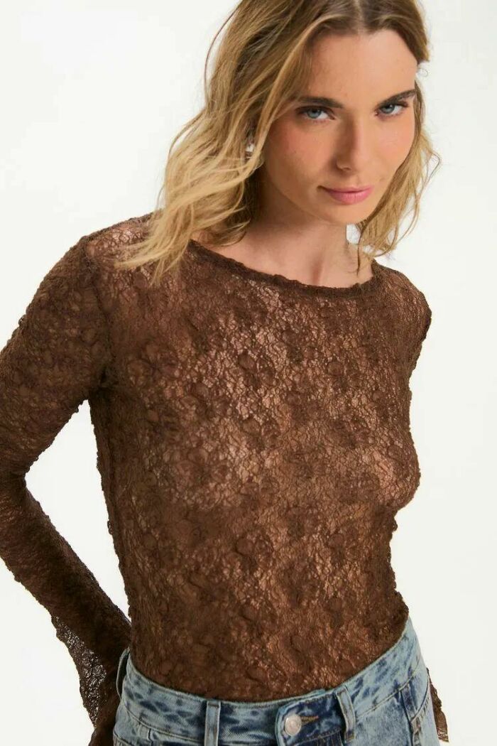 Imagem de Blusa Bianca Marrom Pareô