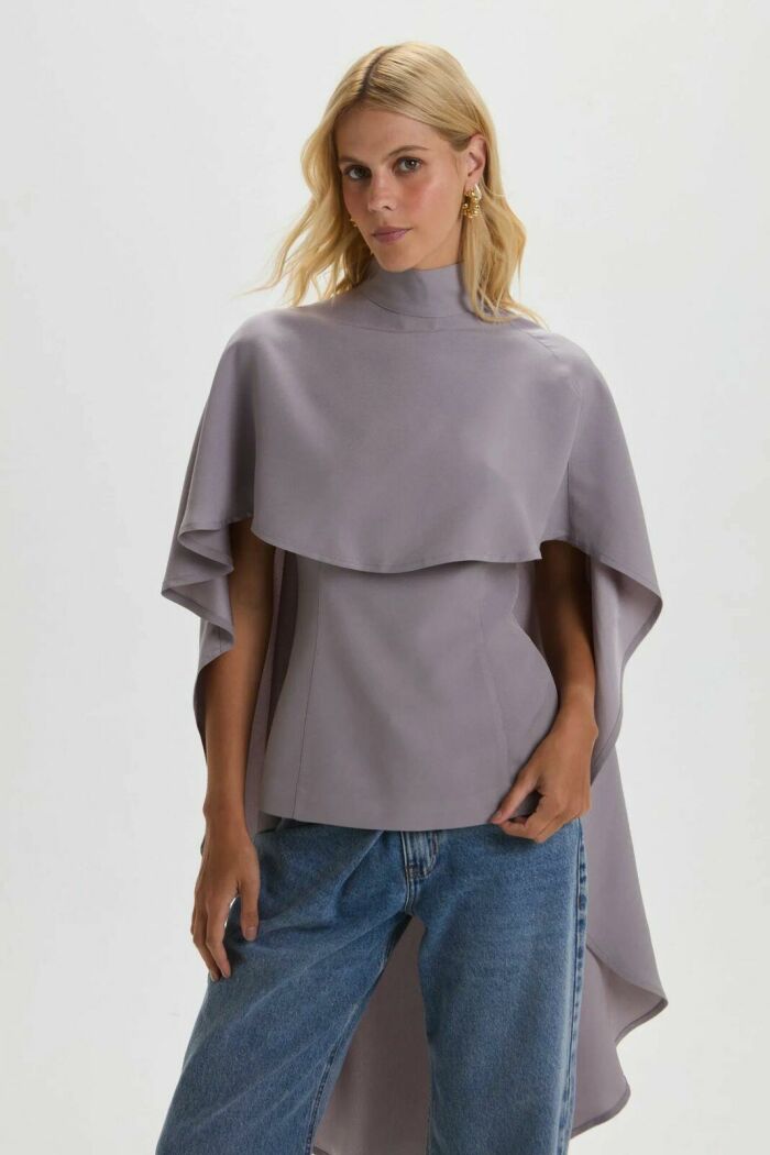 Imagem de Blusa Jade Cinza Steel Le Blog