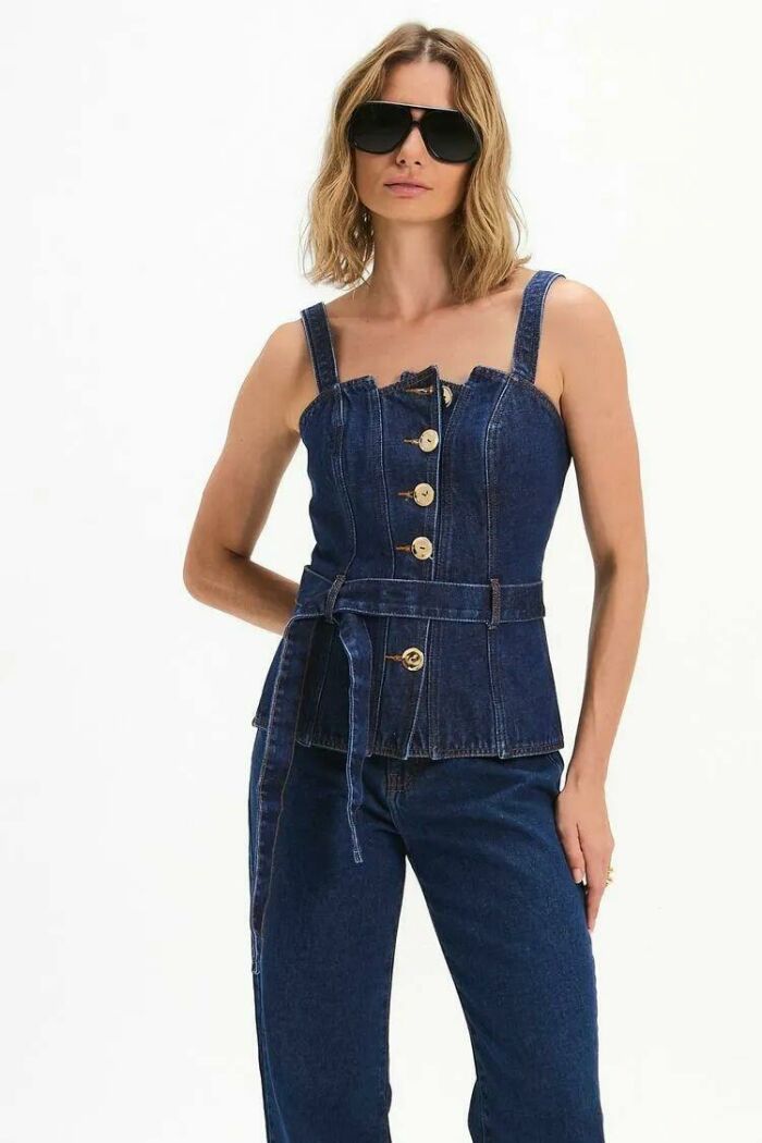 Imagem de Colete Sofia Jeans Le Blog