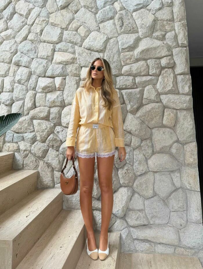 Imagem de Conjunto Mirna Amarelo Cloude