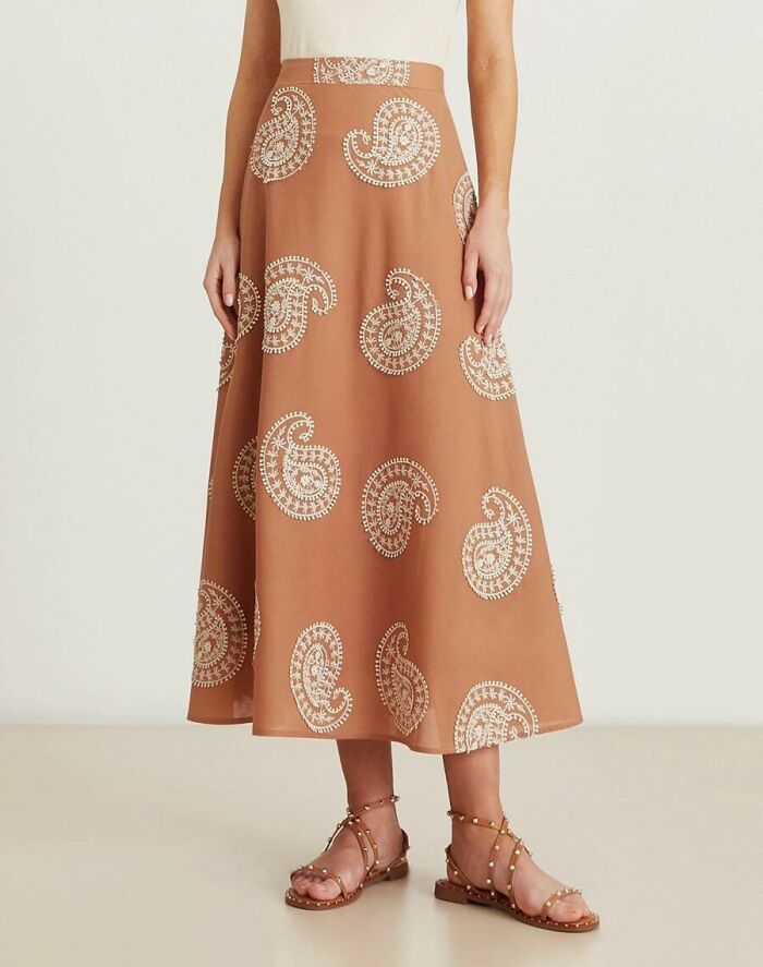 Imagem de Saia Camily Marrom Amissima