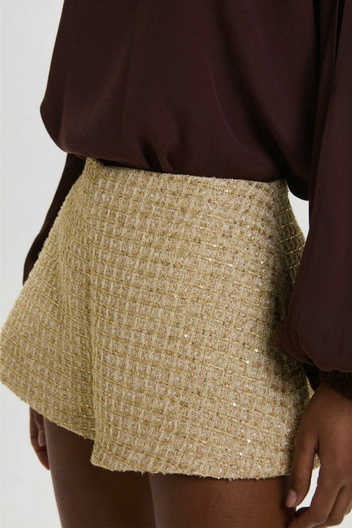 Imagem de Shorts Polly Golden Tweed Le Blog