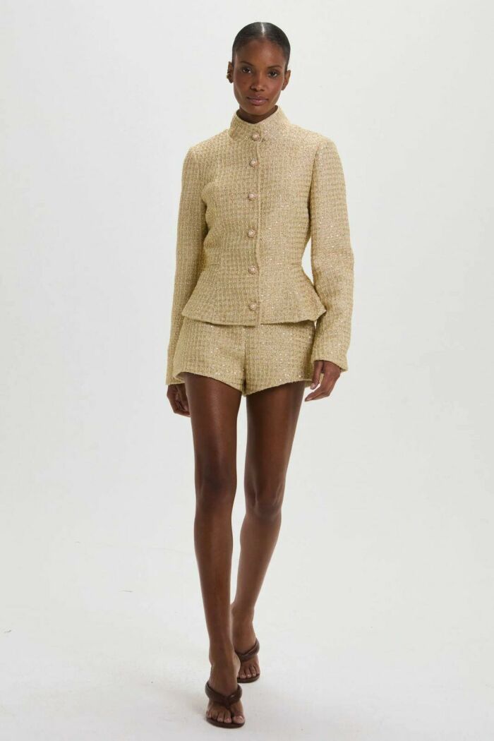 Imagem de Shorts Polly Golden Tweed Le Blog