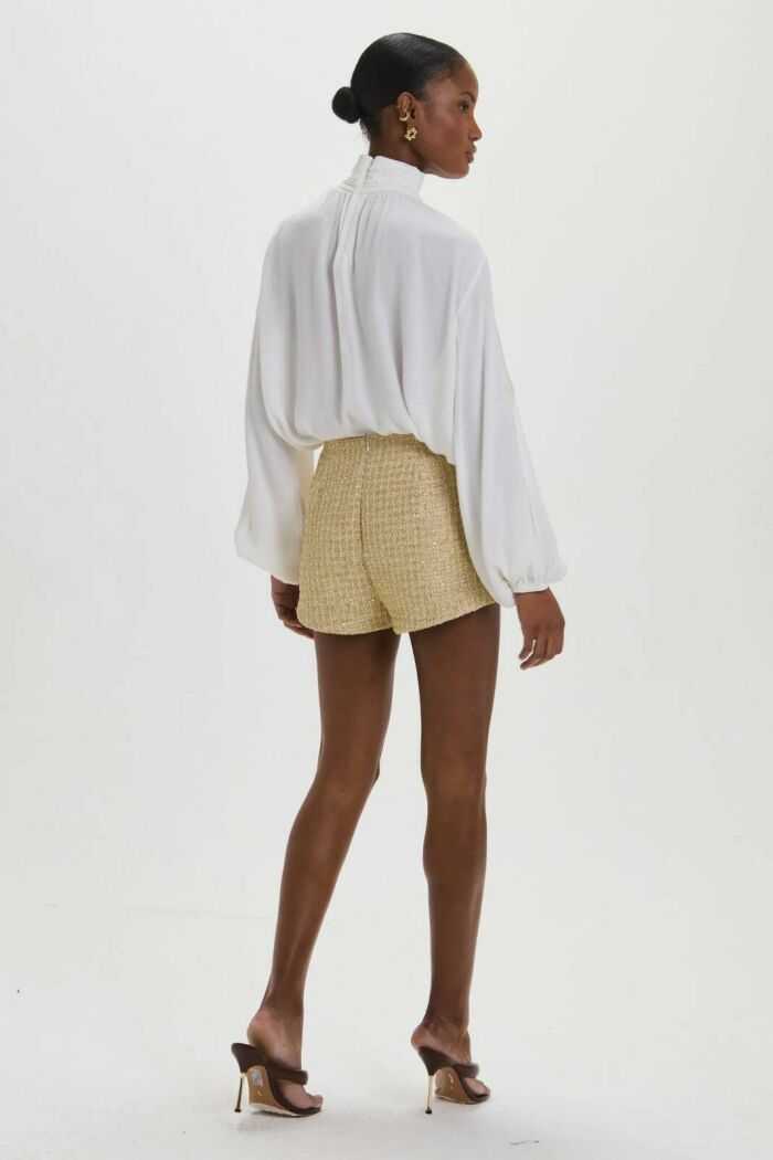 Imagem de Shorts Polly Golden Tweed Le Blog