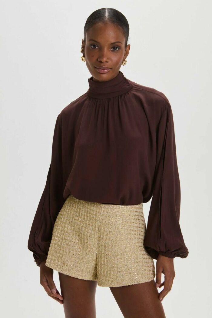 Imagem de Shorts Polly Golden Tweed Le Blog