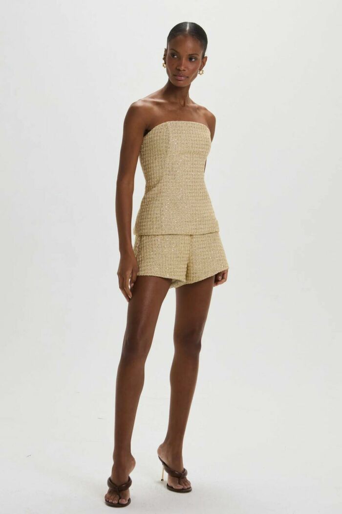 Imagem de Shorts Polly Golden Tweed Le Blog