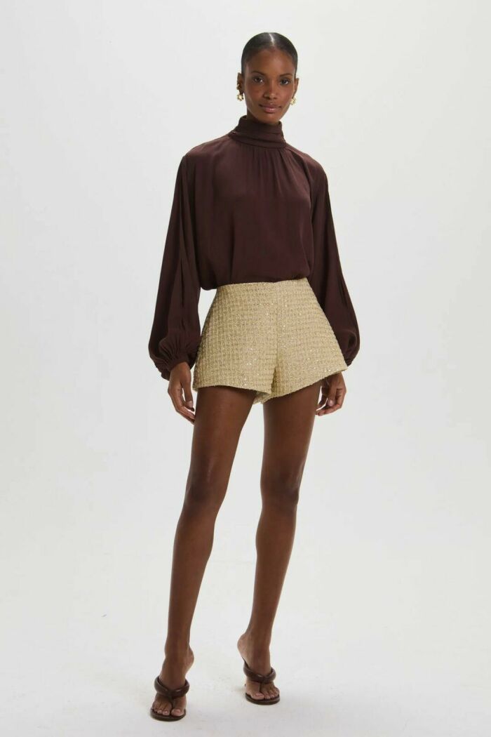 Imagem de Shorts Polly Golden Tweed Le Blog