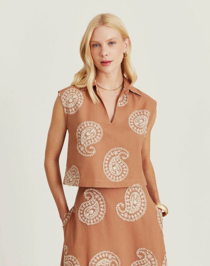 Imagem de Top Camiily Marrom Amissima