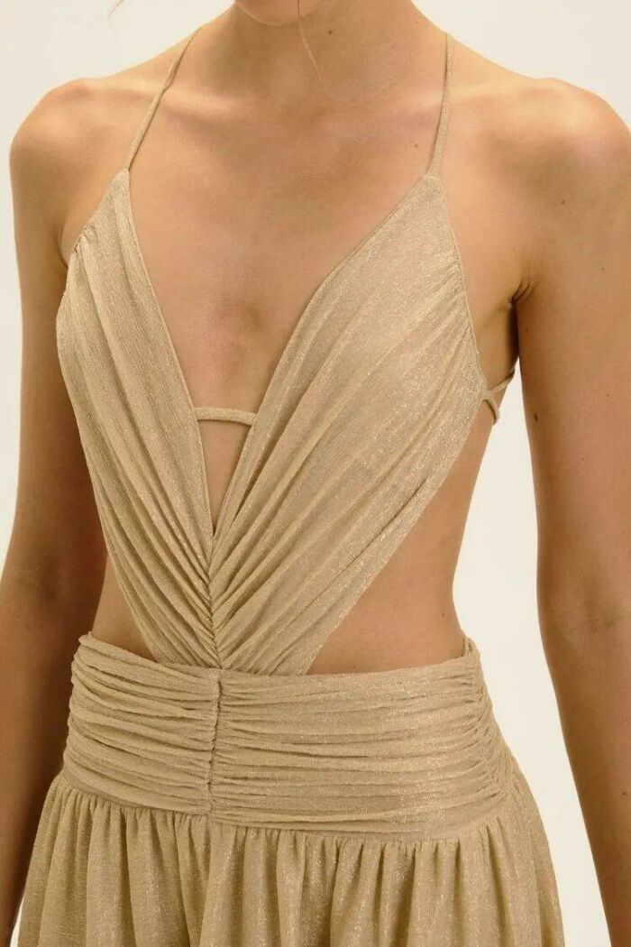 Imagem de Vestido Alana Dourado Le Blog