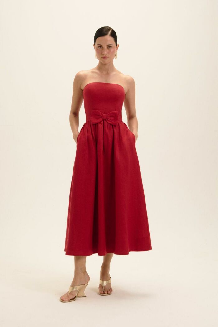 Imagem de Vestido Aurora Vermelho Bolero Le Blog