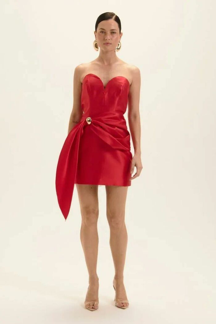 Imagem de Vestido Curto Cíntia Vermelho Bolero Le Blog