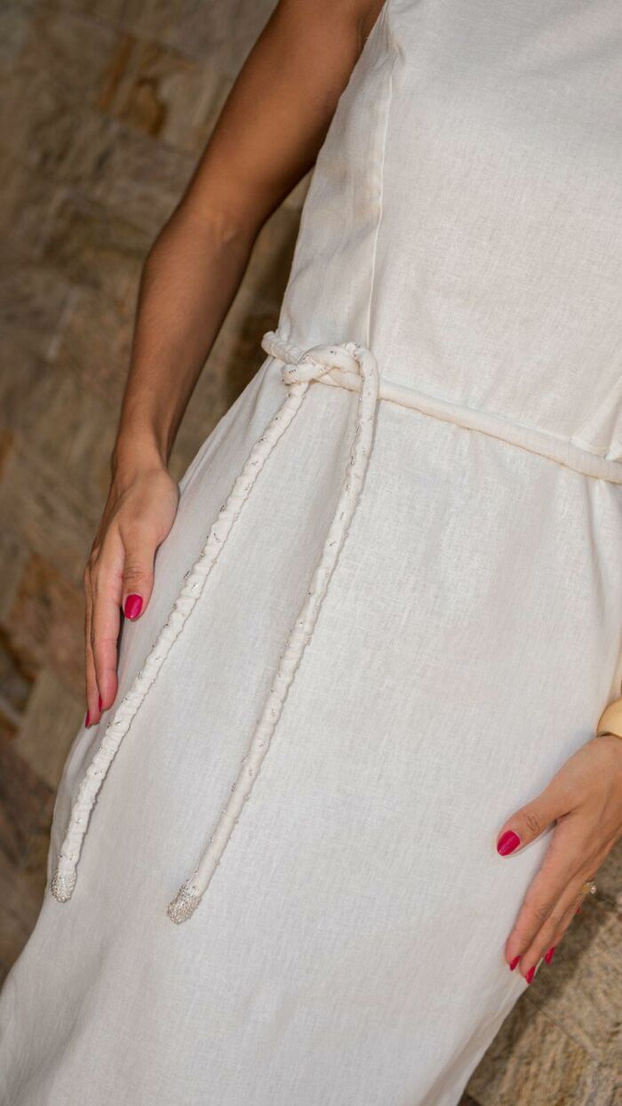 Imagem de Vestido Linho Off White Olívia
