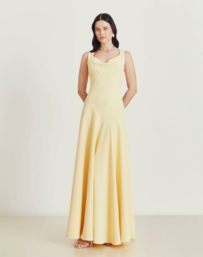 Imagem de Vestido Longo Amy Amarelo Amissima