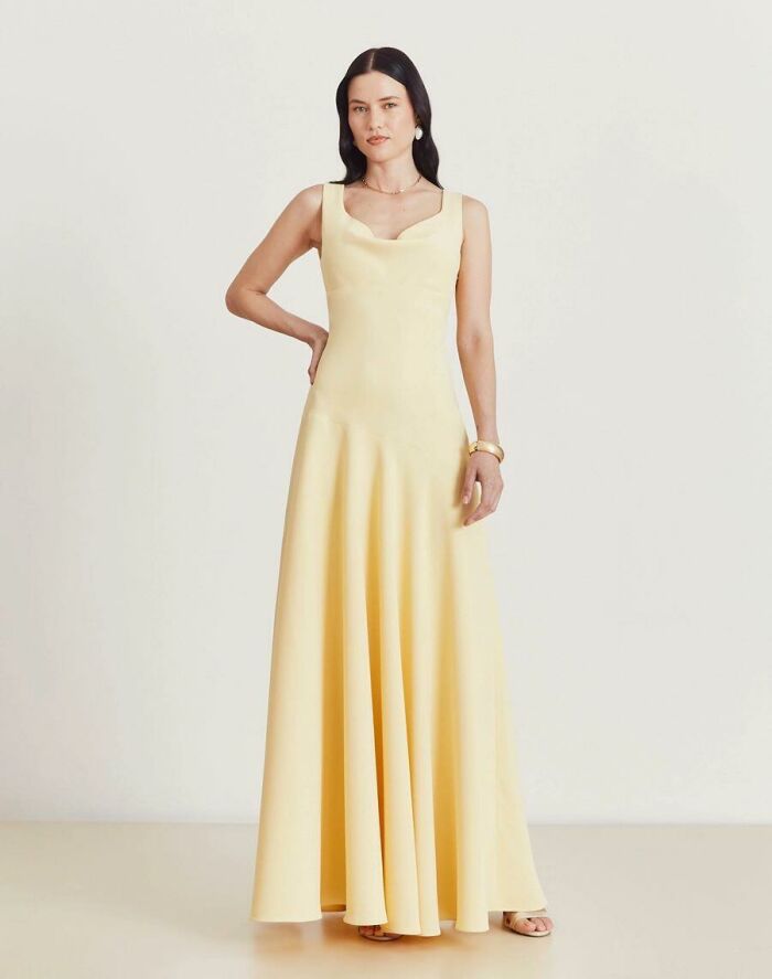 Imagem de Vestido Longo Amy Amarelo Amissima