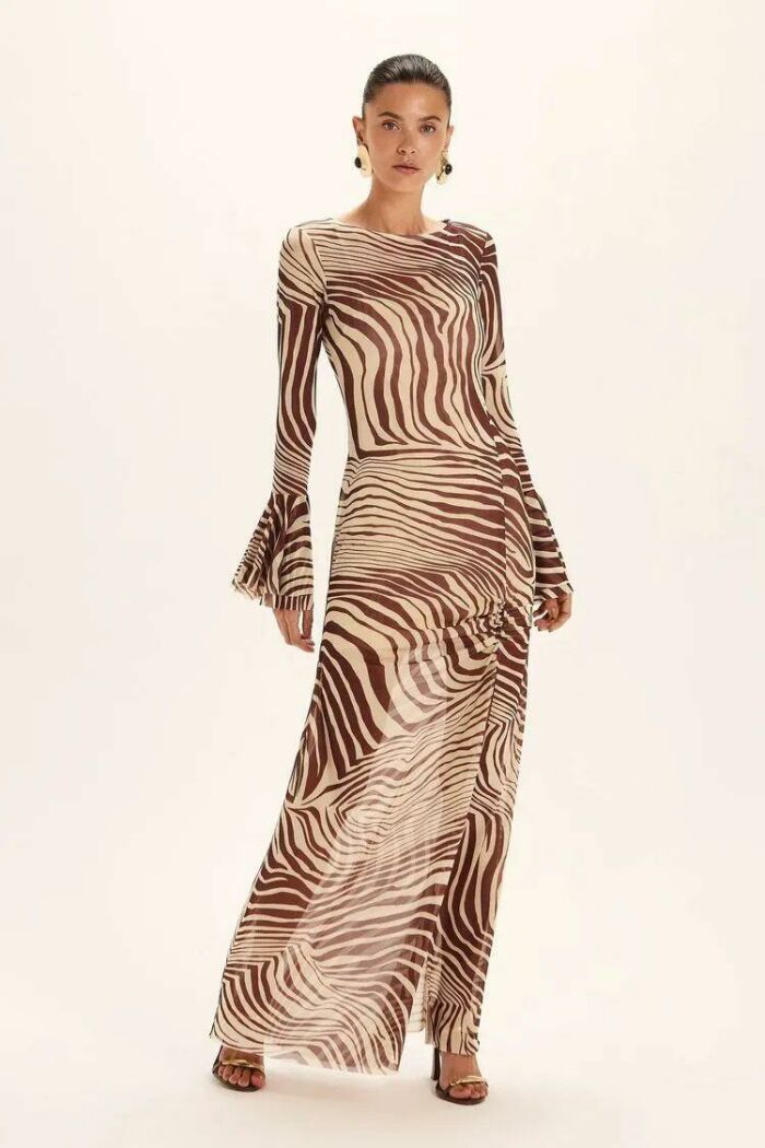 Imagem de Vestido Longo Audrey Geométric Le Blog