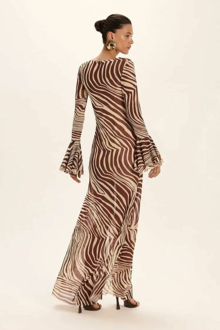 Imagem de Vestido Longo Audrey Geométric Le Blog