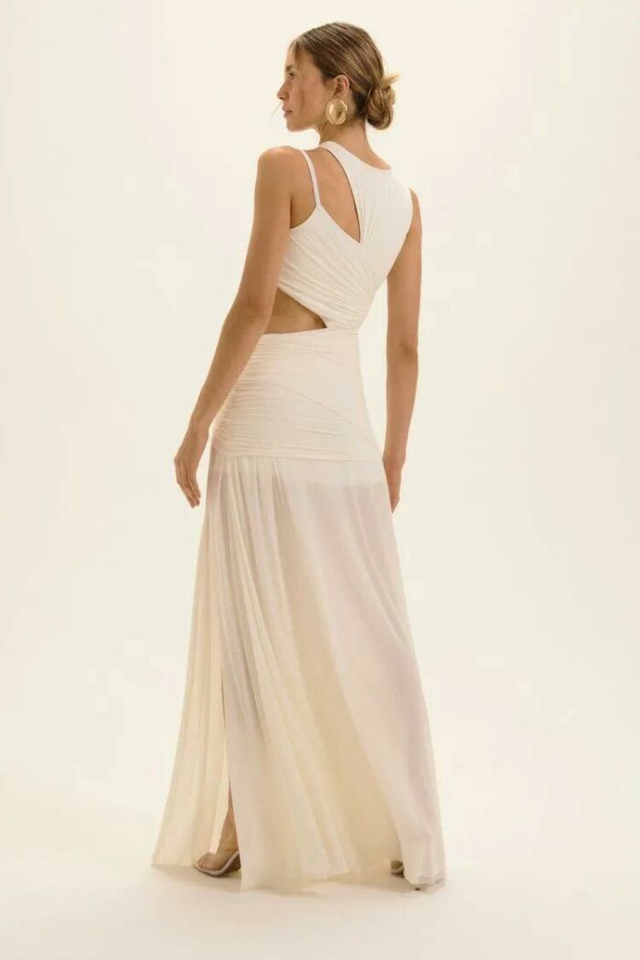 Imagem de Vestido Longo Rebeca Off White Le Blog