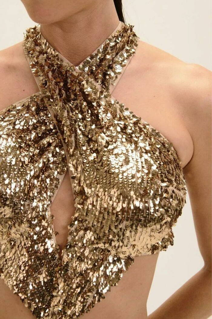 Imagem de Vestido Longo Tamie Dourado Le Blog