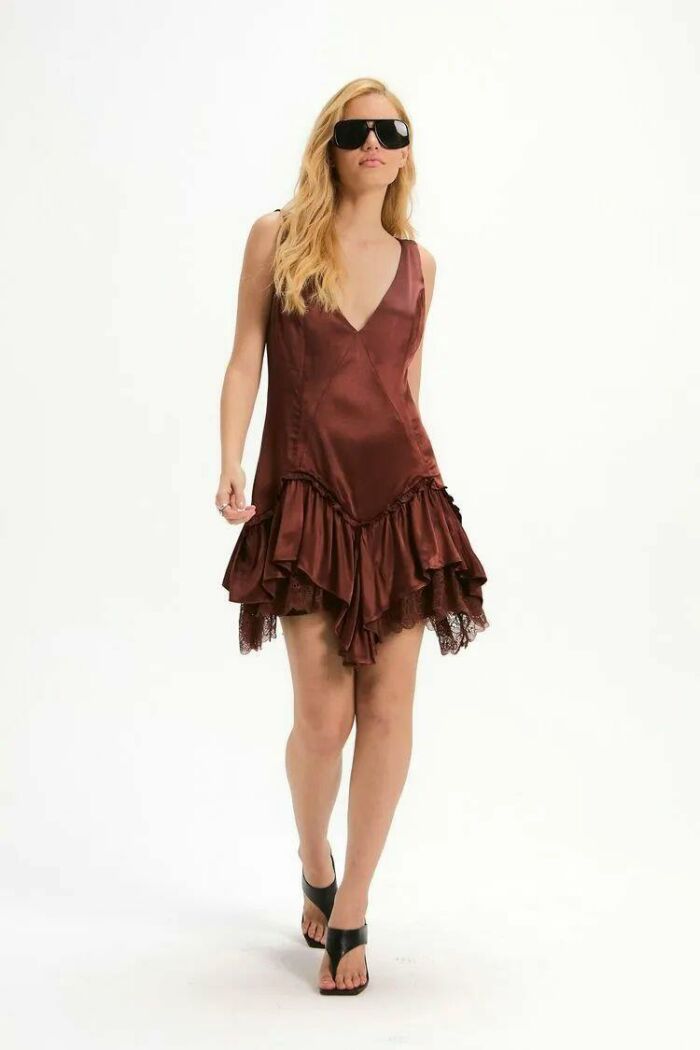 Imagem de Vestido Maju Marrom Pareô Le Blog