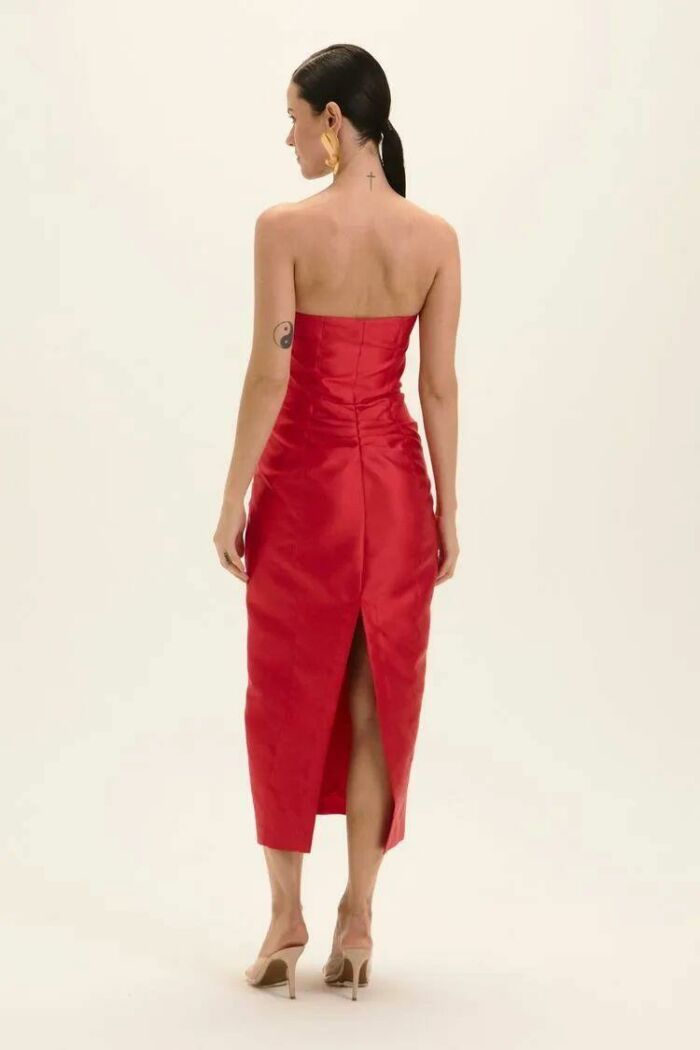 Imagem de Vestido Mídi Cintia Vermelho Bolero Le Blog