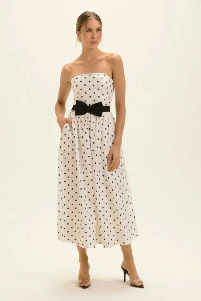 Imagem de Vestido Mídi Maísa Polka Dots Off White Le Blog