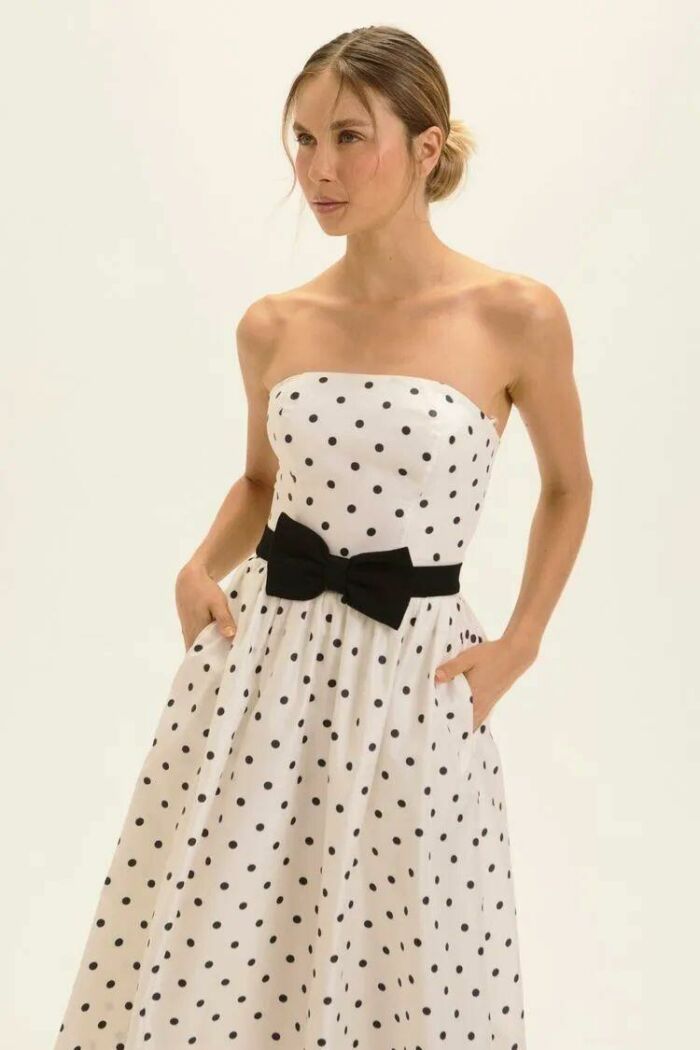 Imagem de Vestido Mídi Maísa Polka Dots Off White Le Blog