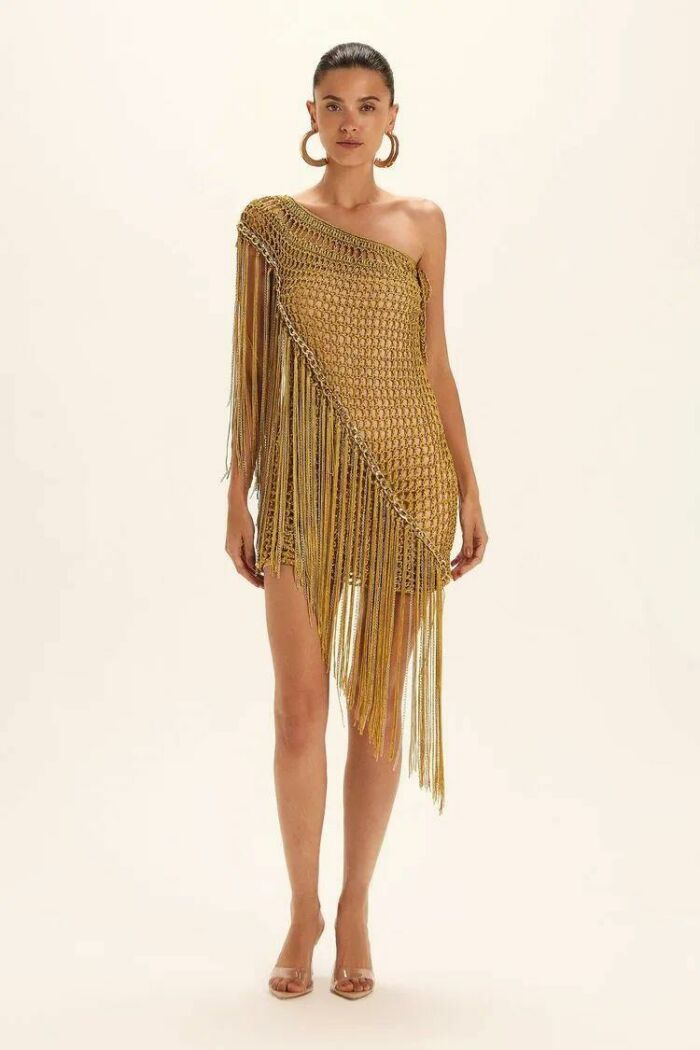 Imagem de Vestido Vitória Dourado Le Blog