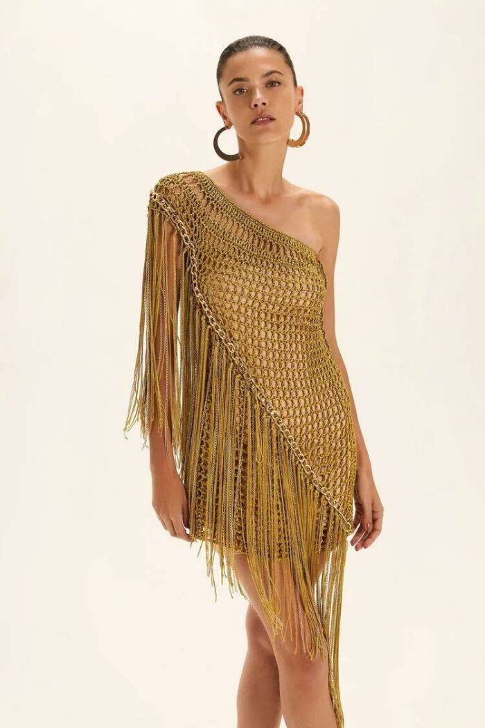 Imagem de Vestido Vitória Dourado Le Blog