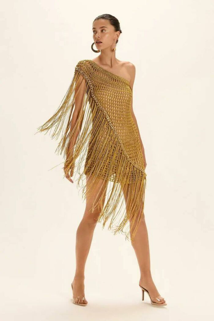 Imagem de Vestido Vitória Dourado Le Blog