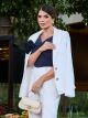 Imagem adicional 2 do item Blazer Linho Puro Branco Luzia Fazozlli
