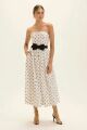 Imagem adicional 1 do item Vestido Mídi Maísa Polka Dots Off White Le Blog