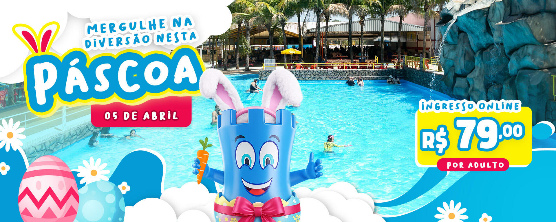 Banner feriado em Castelo Park Aquático