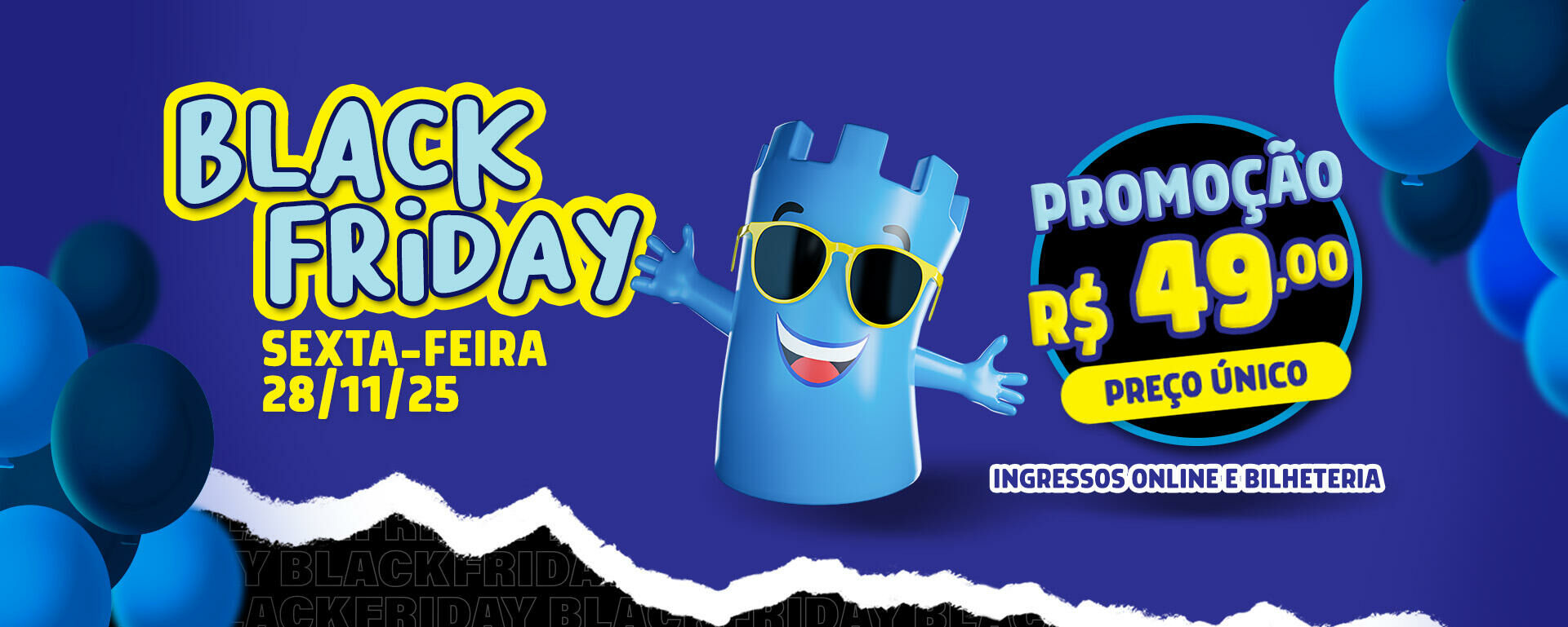 Banner feriado em Castelo Park Aquático