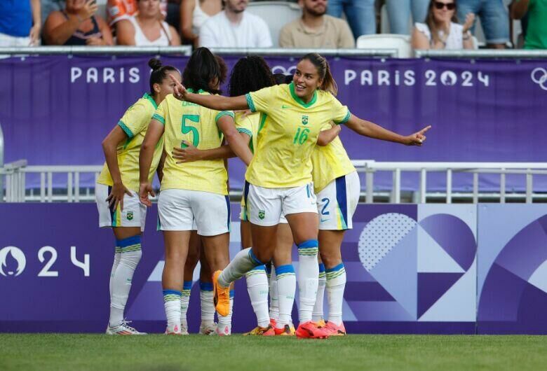 Imagem de compartilhamento para o artigo Seleção brasileira vence Nigéria na estreia dos Jogos Olímpicos de Paris da MS Todo dia