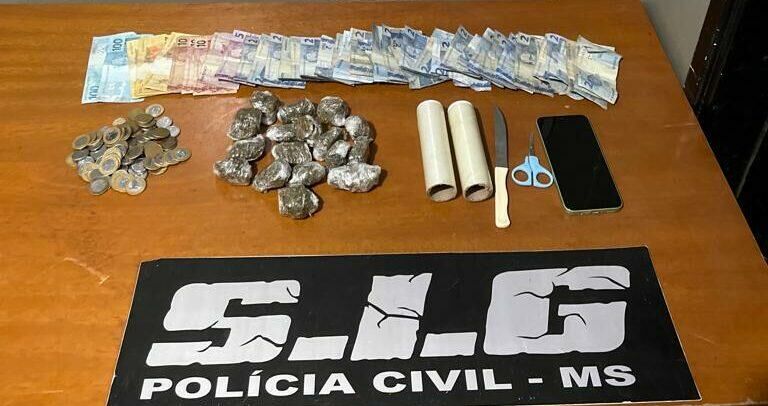 Imagem de compartilhamento para o artigo Polícia Civil prende jovem de 23 anos em Aparecida do Taboado por envolvimento com o tráfico de drogas  da MS Todo dia