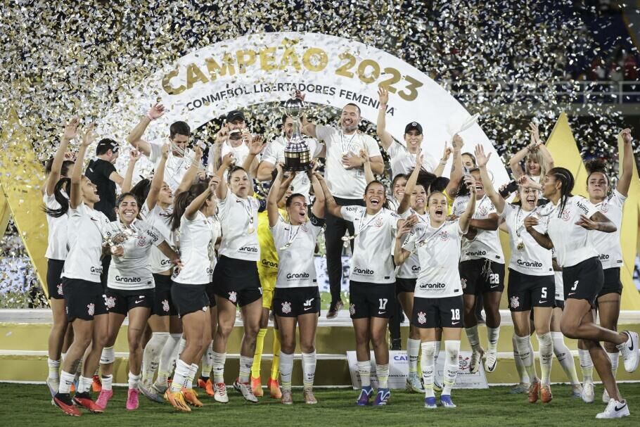 Imagem de compartilhamento para o artigo Corinthians se consagra tetracampeão da CONMEBOL Libertadores Feminina 2023 da MS Todo dia