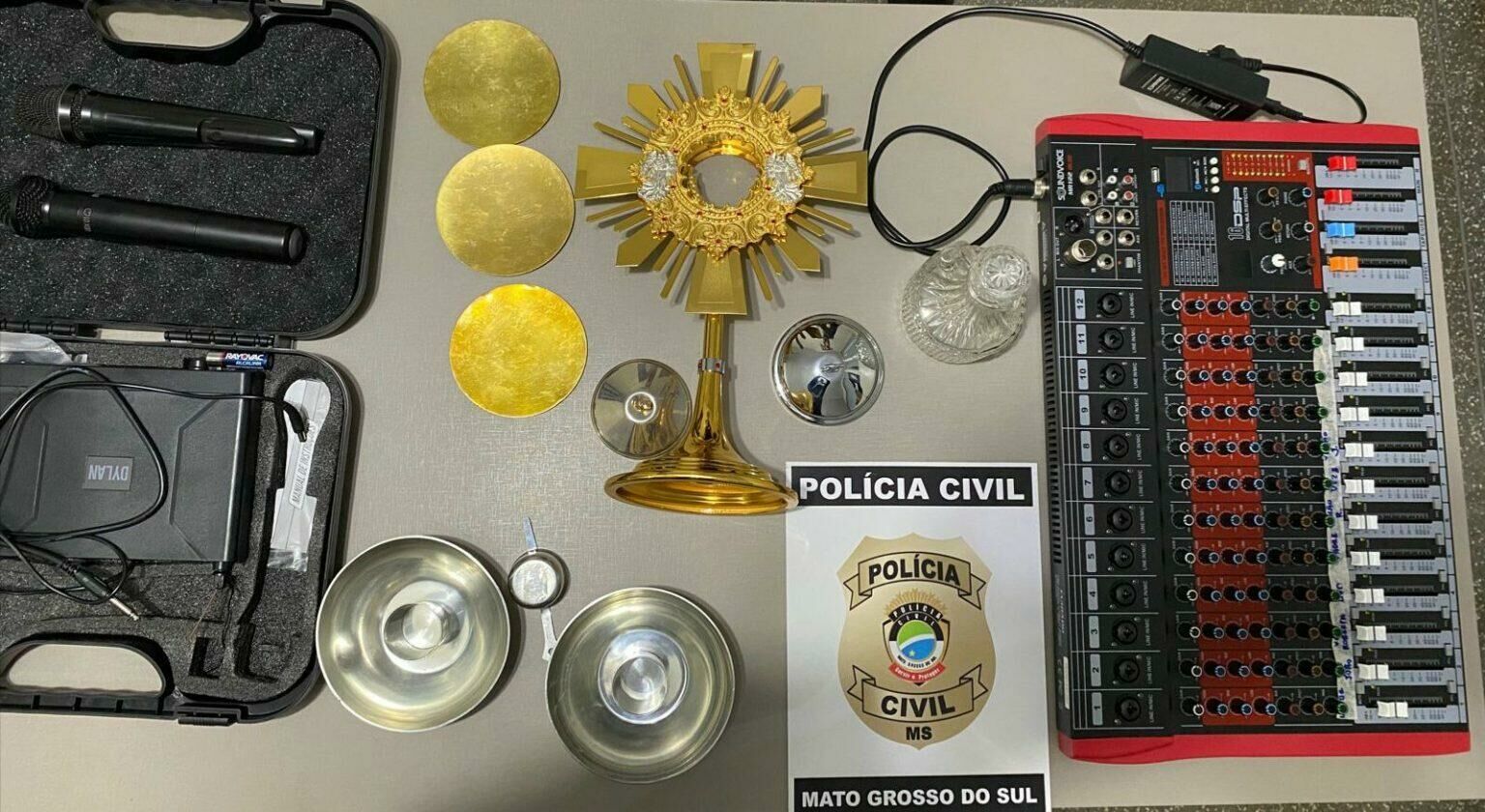 Imagem de compartilhamento para o artigo Homem que furtou objetos de igreja é preso pela Polícia Civil em São Gabriel do Oeste da MS Todo dia