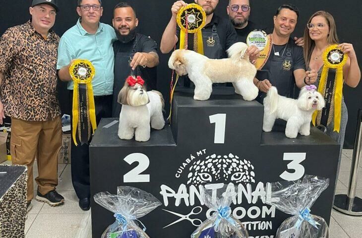 Imagem de compartilhamento para o artigo MS celebra prêmio em competição nacional de estética animal na Expopet Cuiabá da MS Todo dia