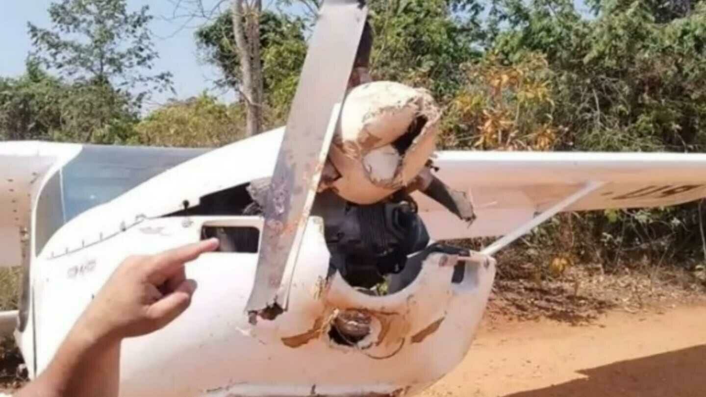 Imagem de compartilhamento para o artigo Avião de pequeno porte tem pane elétrica e cai em Selvíria da MS Todo dia
