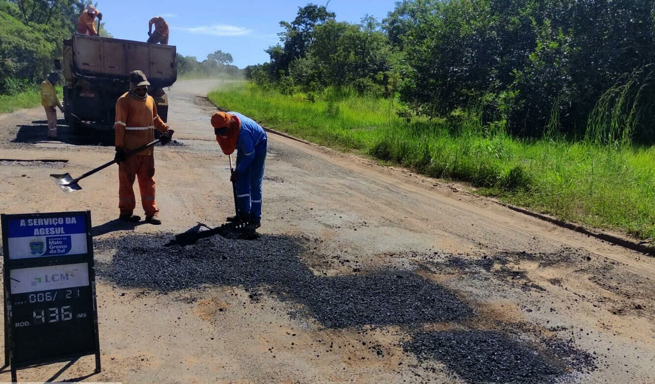 Imagem de compartilhamento para o artigo MS-436: trecho entre Camapuã e Figueirão recebe investimento de R$ 194 milhões em recuperação da MS Todo dia