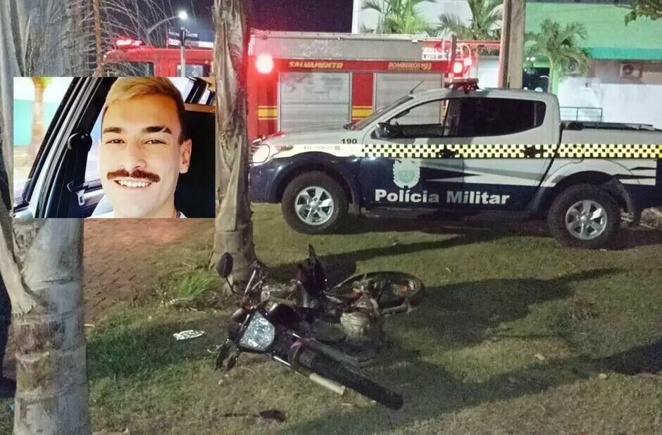 Imagem de compartilhamento para o artigo Jovem sofre acidente de moto, bate em árvore e morre em Chapadão do Sul da MS Todo dia