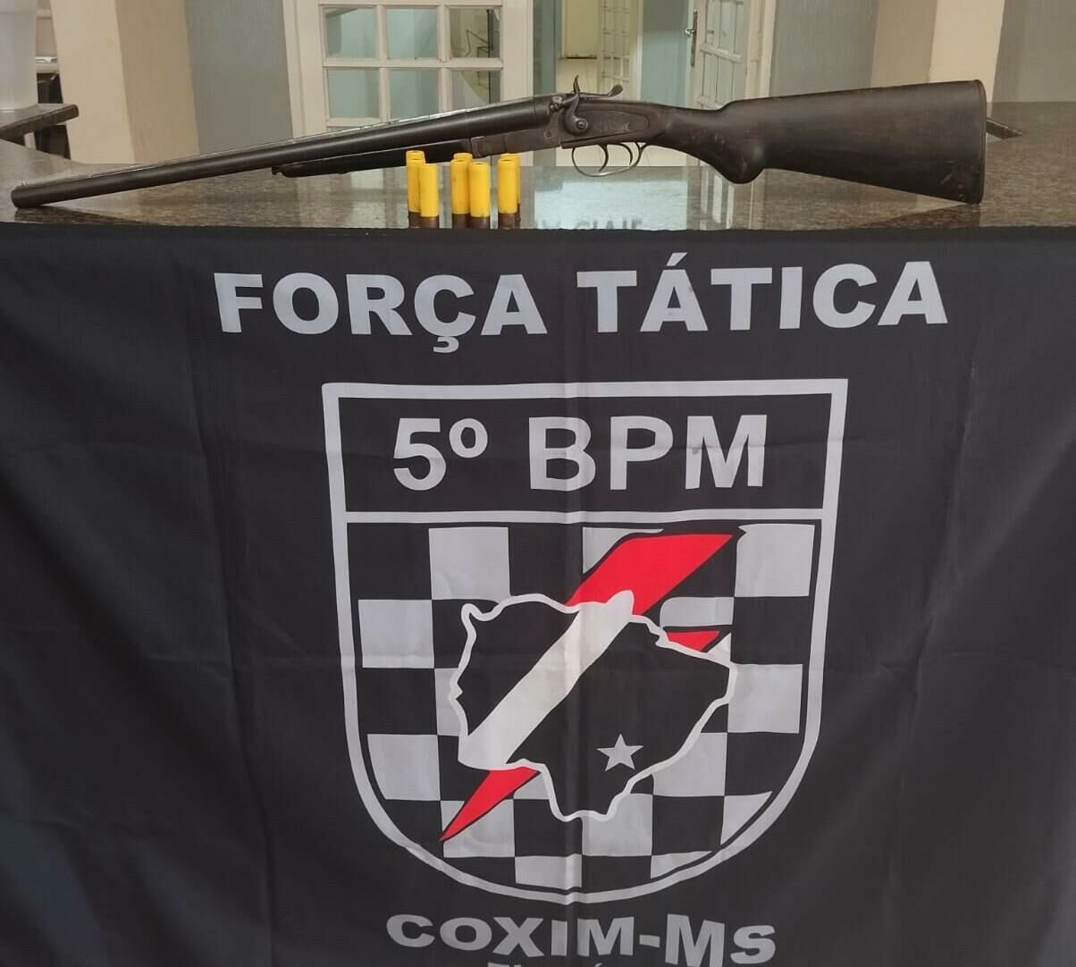 Imagem de compartilhamento para o artigo Polícia Militar prende homem com mandado em aberto e arma de fogo em Coxim da MS Todo dia