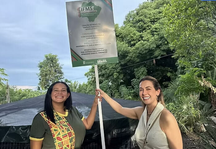 Imagem de compartilhamento para o artigo Senadora Soraya viabiliza tanque sustentável que transforma vida de mulheres catadoras de iscas no Pantanal de MS da MS Todo dia