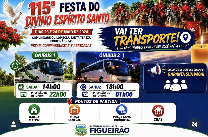 Imagem de compartilhamento para o artigo Comunidade Quilombola Santa Tereza realiza 115ª Festa do Divino Espírito Santo em Figueirão da MS Todo dia