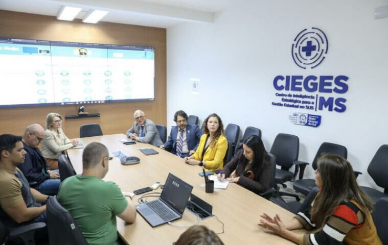 Imagem de compartilhamento para o artigo Saúde Digital de MS desperta interesse da OPAS e fortalece cooperação internacional da MS Todo dia