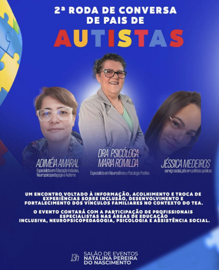 Imagem de compartilhamento para o artigo Paraíso das Águas promove roda de conversa e caminhada por conscientização do autismo neste sábado da MS Todo dia