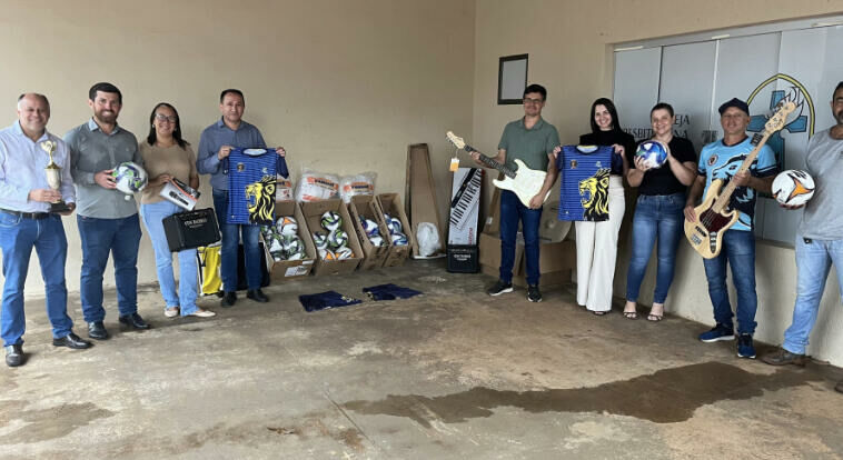 Imagem de compartilhamento para o artigo Paraíso das Águas recebe novos materiais para fortalecer projetos sociais de esporte e música da MS Todo dia