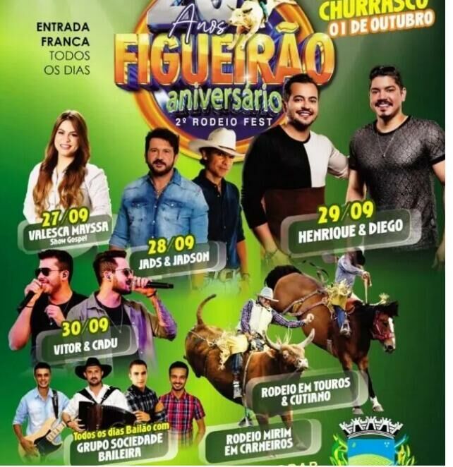Imagem de compartilhamento para o artigo Comemorações do aniversário de 20 anos de Figueirão começam dia 27 de setembro da MS Todo dia